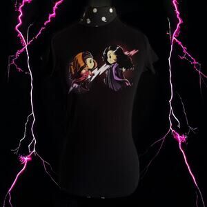 Teeturtle Womens Top Sz‎ XS Black Agatha Wanda Wandavision Scarlet Witch Tee